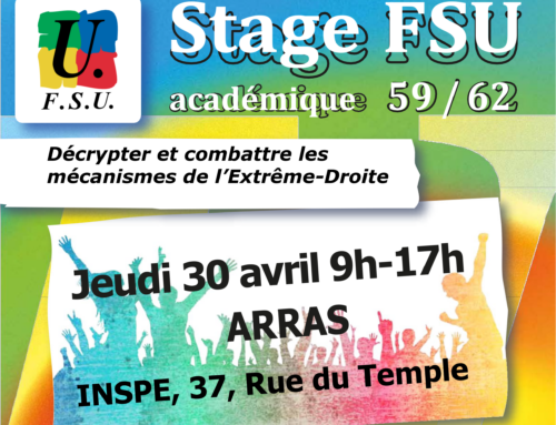 Stage syndical : décrypter et combattre les mécanismes de l&rsquo;Extrême-Droite