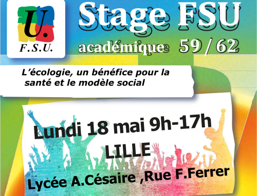 Stage FSU : l&rsquo;écologie, un bénéfice pour la santé et le modèle social